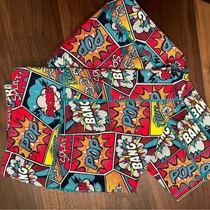 CVG Constantly Varied Gear XXL yoga pants - comic cartoon superhero - VHTF